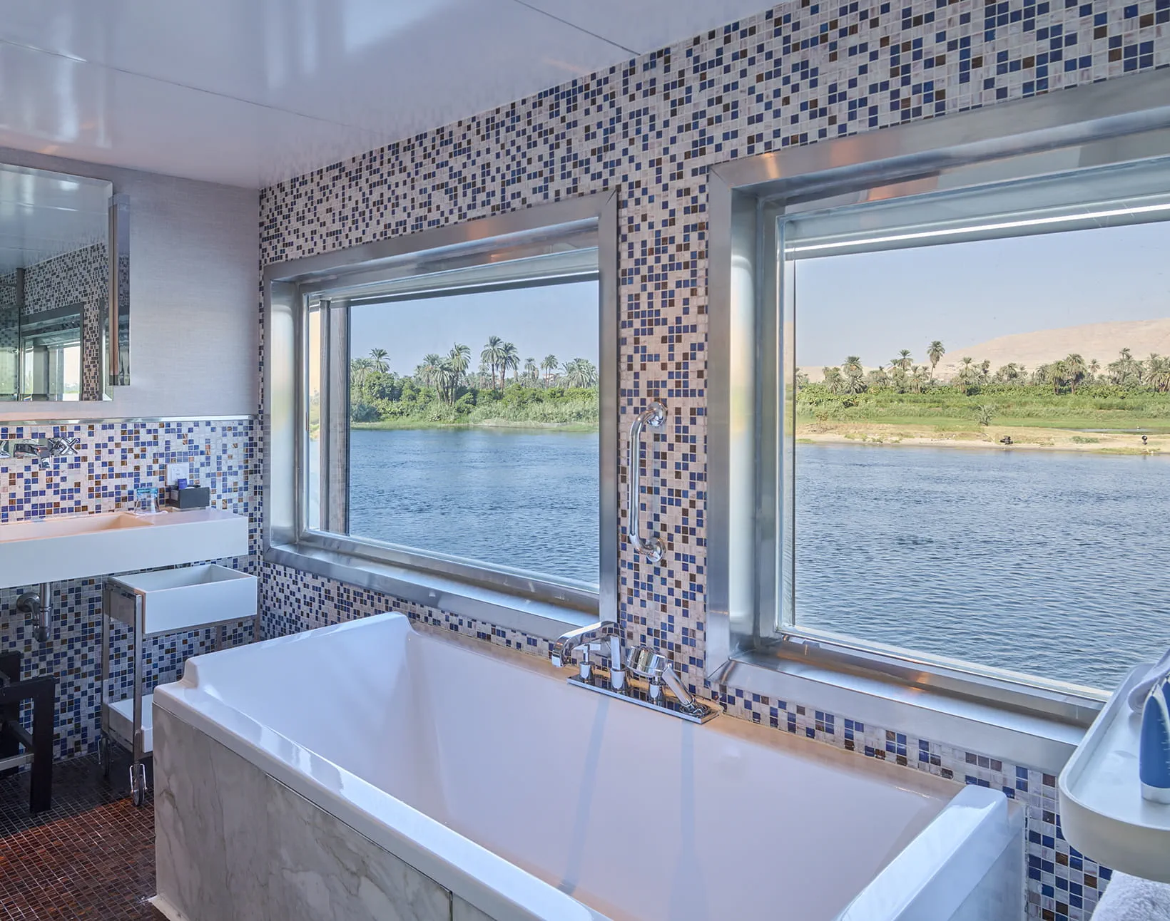Cabin aboard the The Oberoi Zahra, Luxury Nile Cruiser Nile cruise
